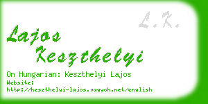 lajos keszthelyi business card